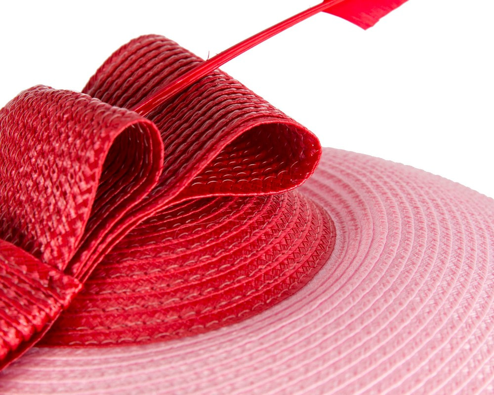 Max Alexander Pink & Red Saucer Fascinator - Image 5