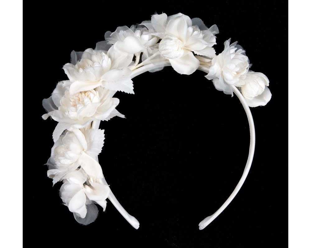 Cream flower fascinator headband by Max Alexander - Image 2