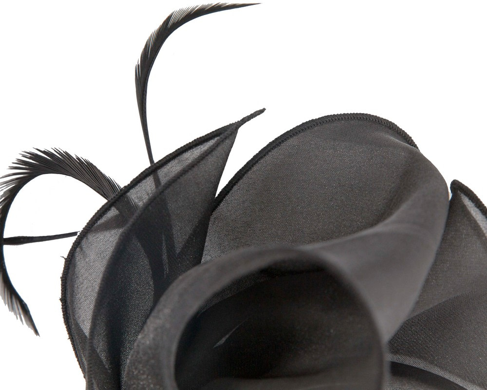Black organza bow fascinator by Max Alexander - Image 3