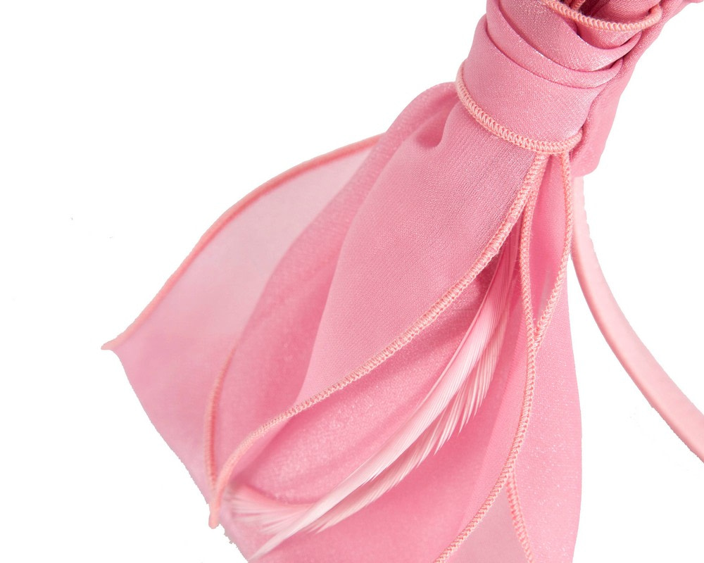Pink organza bow fascinator by Max Alexander - Fascinators.com.au Pink organza bow fascinator by Max Alexander - Image 3