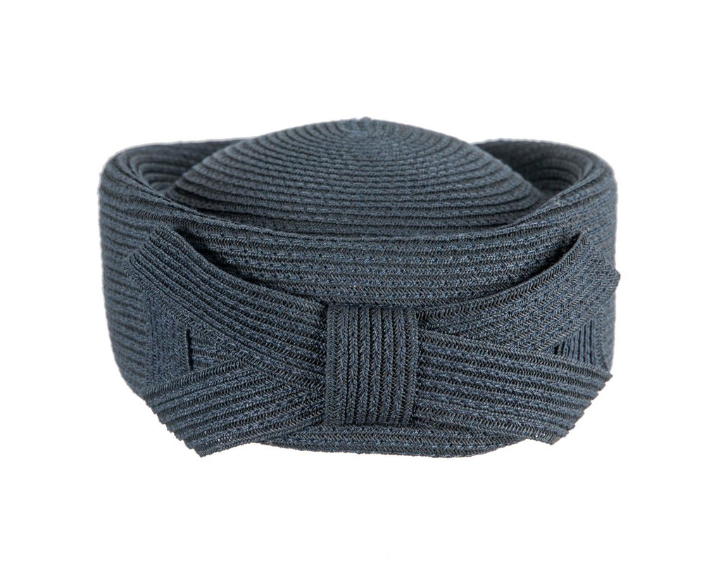 Large soft navy pillbox hat by Max Alexander - Image 7