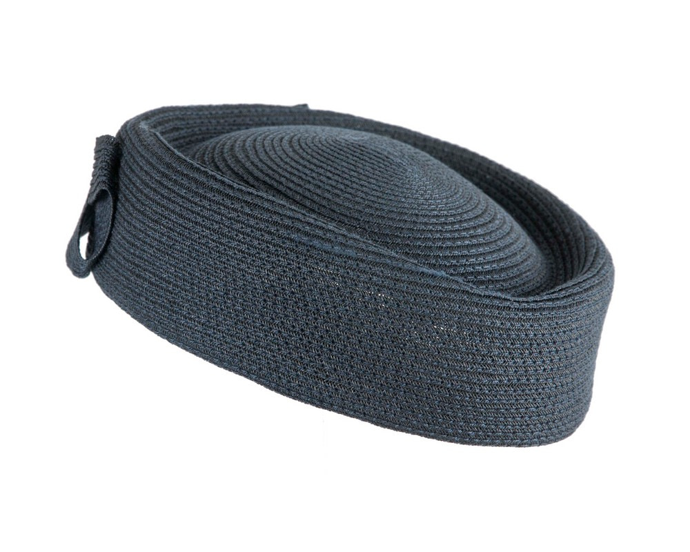 Large soft navy pillbox hat by Max Alexander - Image 2