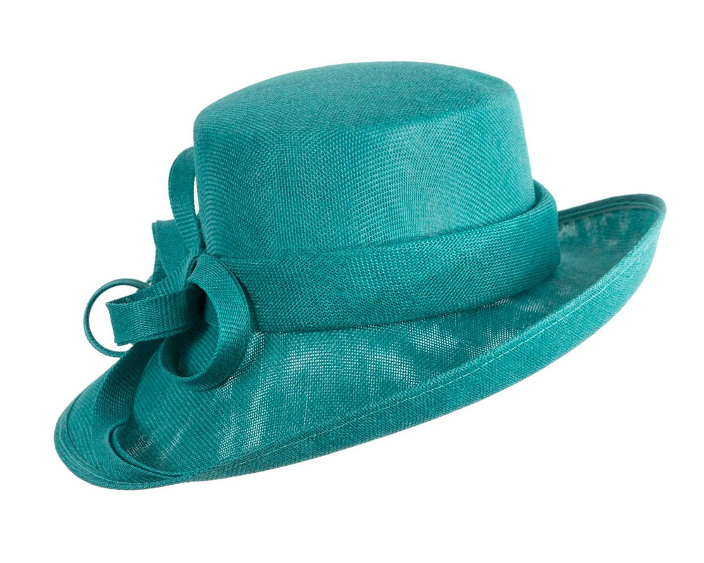 Teal green ladies fashion hat by Max Alexander - Image 2