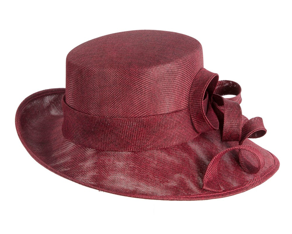 Wine-colored ladies fashion hat by Max Alexander - Fascinators.com.au Wine-colored ladies fashion hat by Max Alexander - Image 6