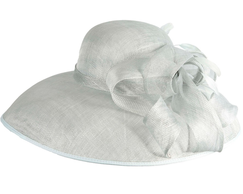 Large light blue sinamay fashion hat by Max Alexander - Image 6