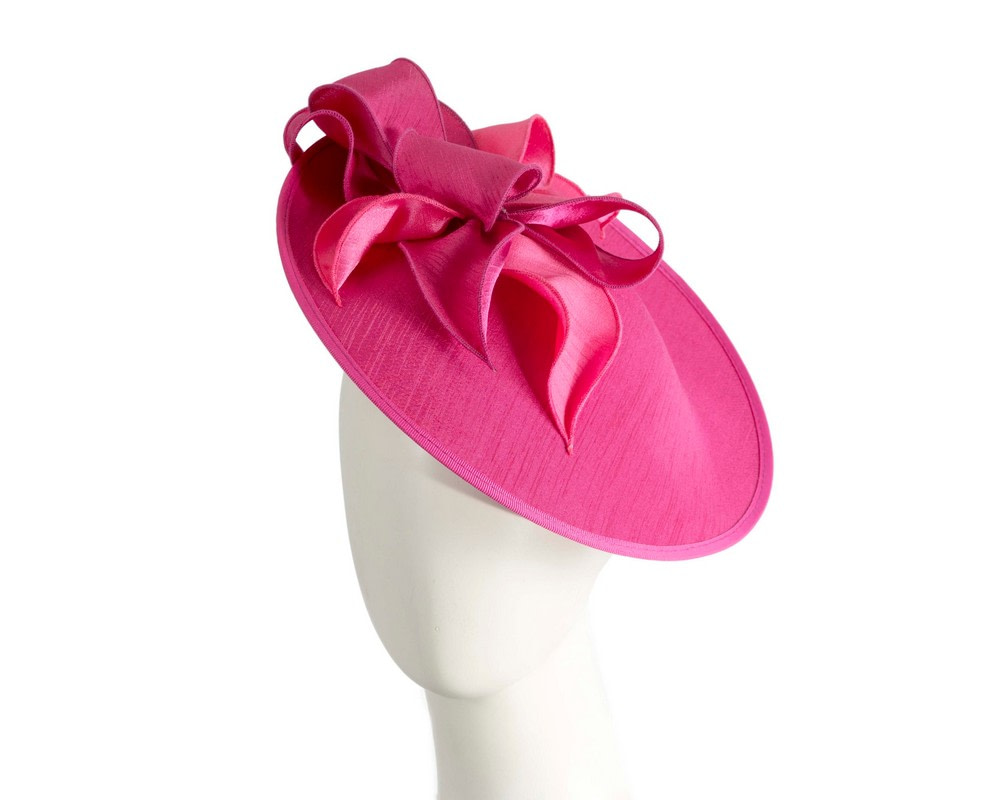 Covered fuchsia racing fascinator by Max Alexander