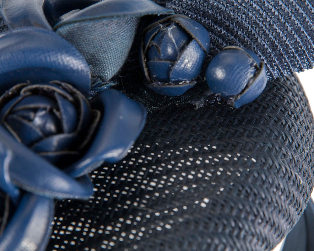 Navy pillbox fascinator by Fillies Collection - Image 5