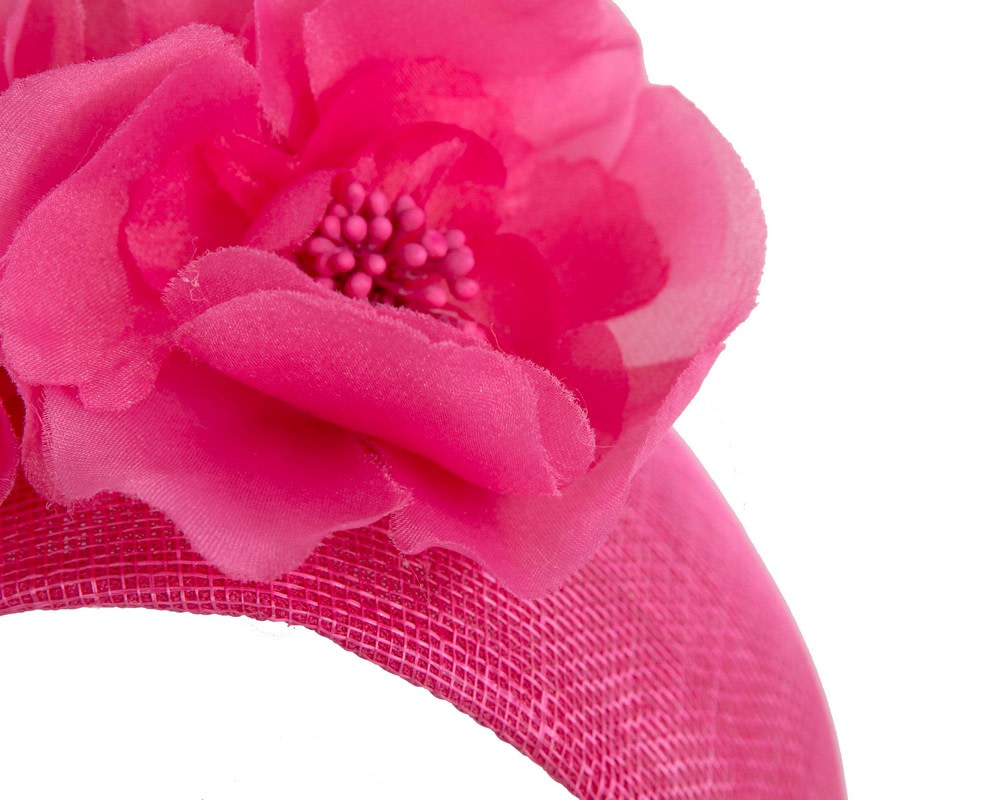 Fuchsia wide flower headband by Fillies Collection - Fascinators.com.au Fuchsia wide flower headband by Fillies Collection - Image 3