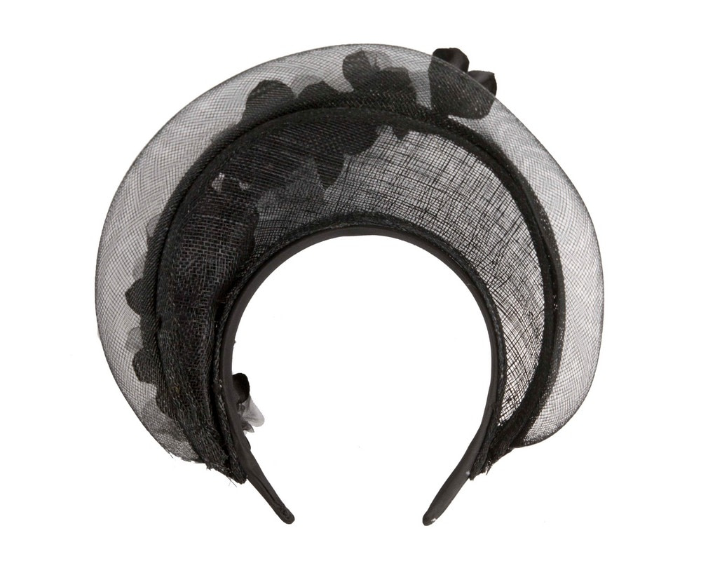 Black crown fascinator by Fillies Collection - Fascinators.com.au Black crown fascinator by Fillies Collection - Image 4