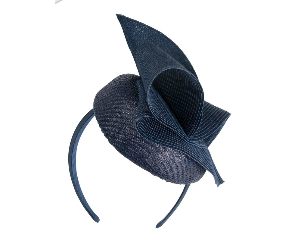 Bespoke navy pillbox fascinator by Fillies Collection - Image 6