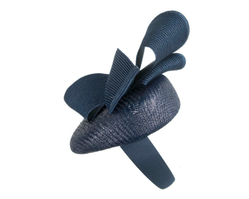 Bespoke navy pillbox fascinator by Fillies Collection - Image 3
