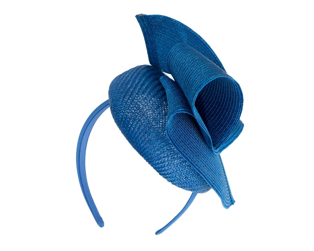 Bespoke royal blue pillbox fascinator by Fillies Collection - Image 6