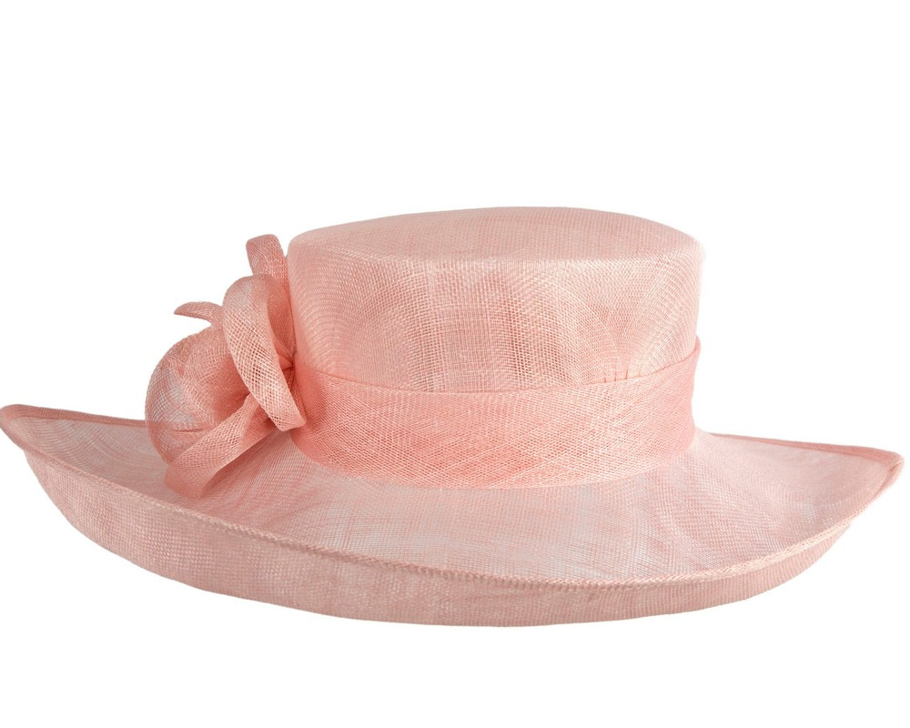 Pink wide brim ladies summer hat - Image 4