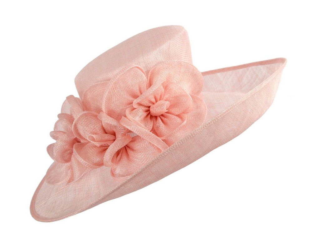 Pink wide brim ladies summer hat - Image 2