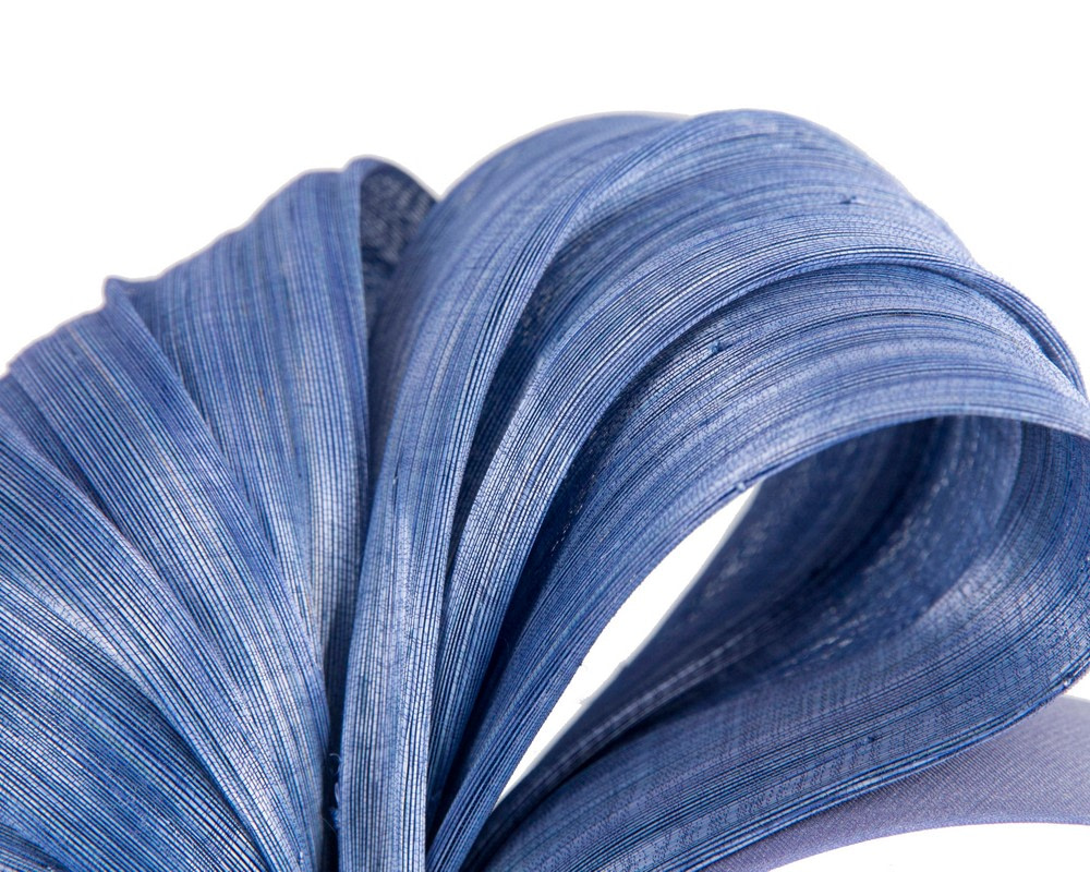 Denim light blue bow racing fascinator by Fillies Collection - Fascinators.com.au Denim light blue bow racing fascinator by Fillies Collection - Image 3