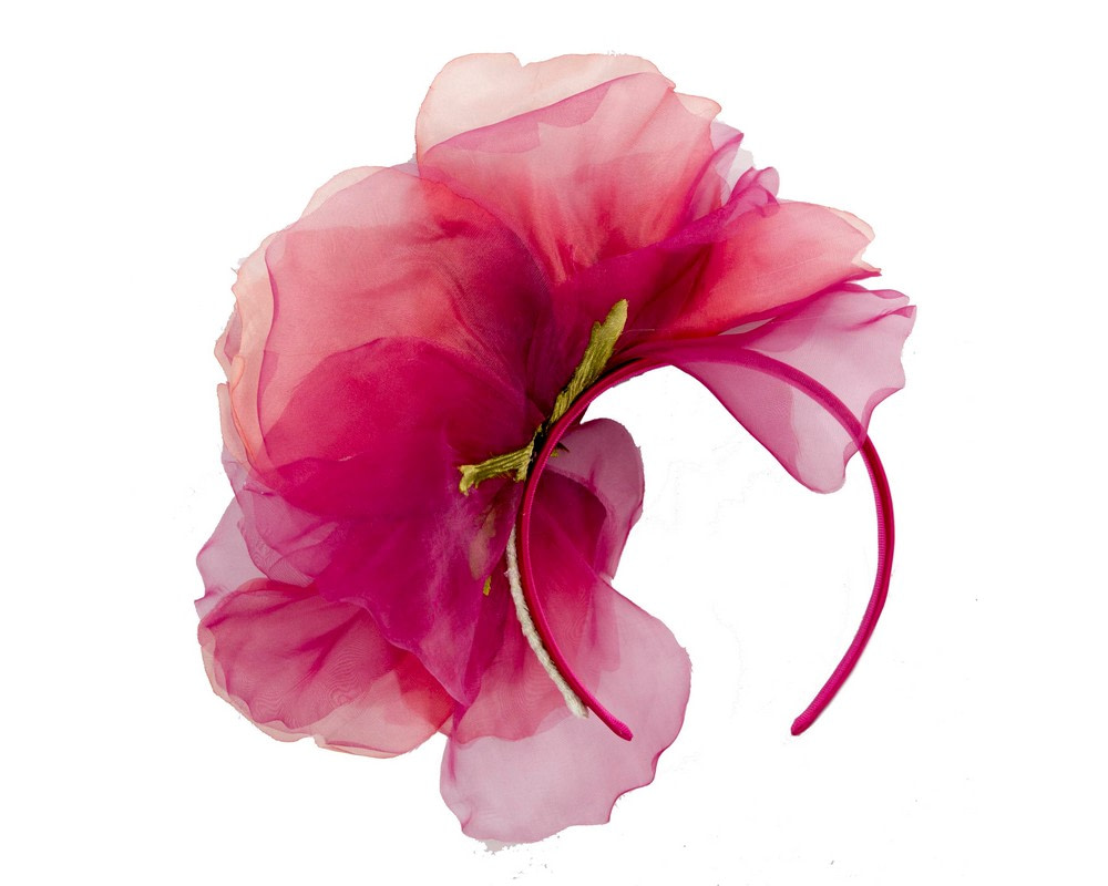 Large sunrise silk flower fascinator by Fillies Collection - Image 4