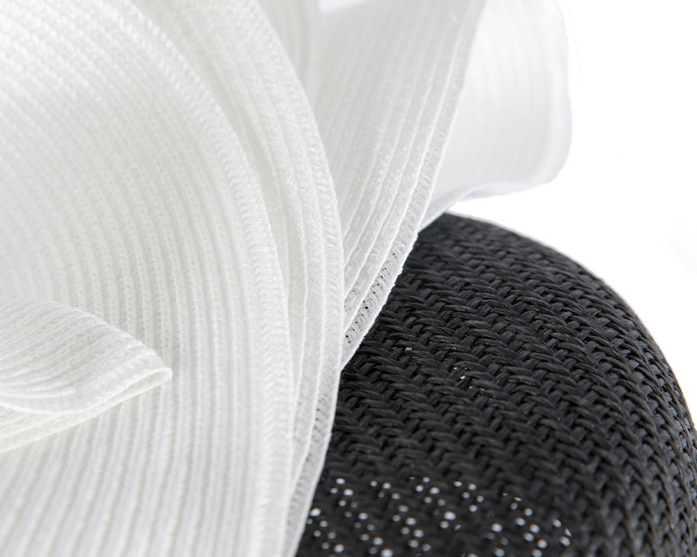 Bespoke black & white pillbox fascinator by Fillies Collection - Image 5