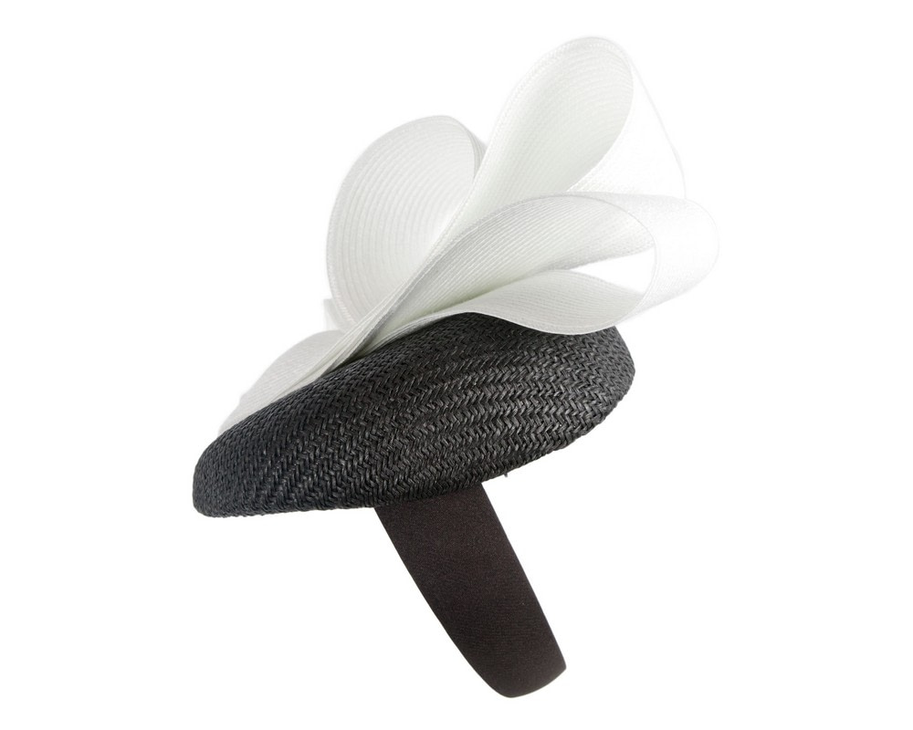 Bespoke black & white pillbox fascinator by Fillies Collection - Image 4