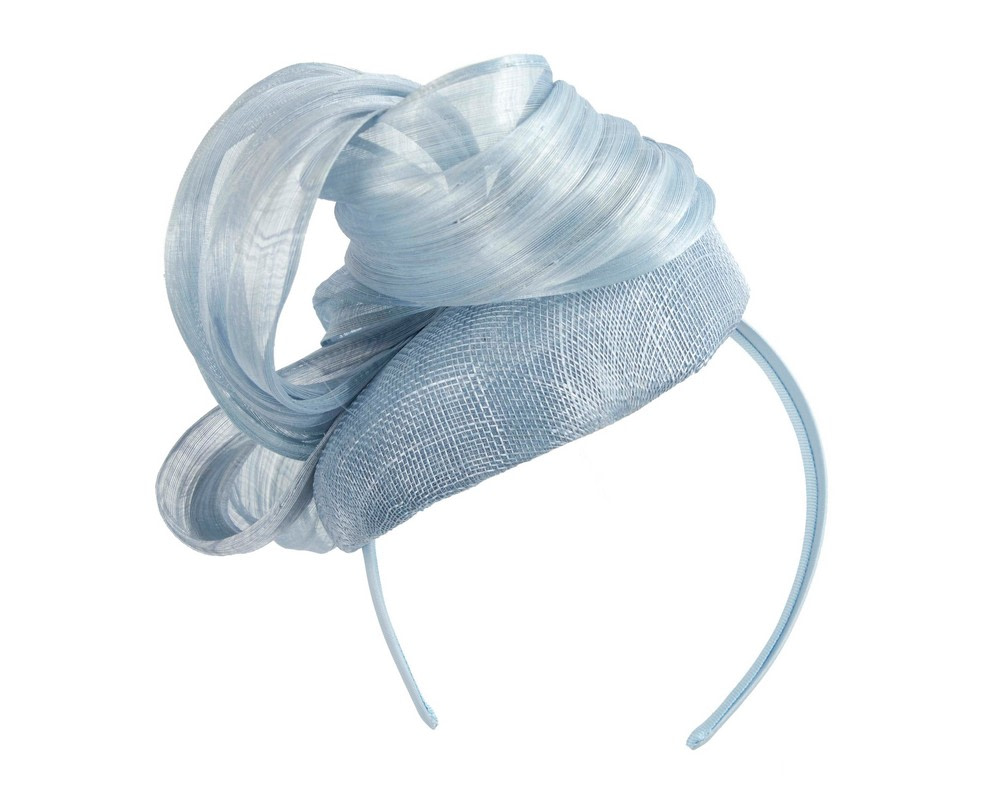 Corn blue pillbox silk abaca bow by Fillies Collection - Image 6