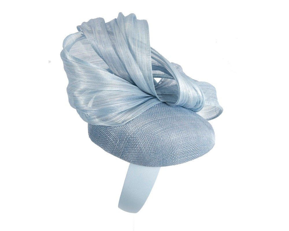 Corn blue pillbox silk abaca bow by Fillies Collection - Image 3