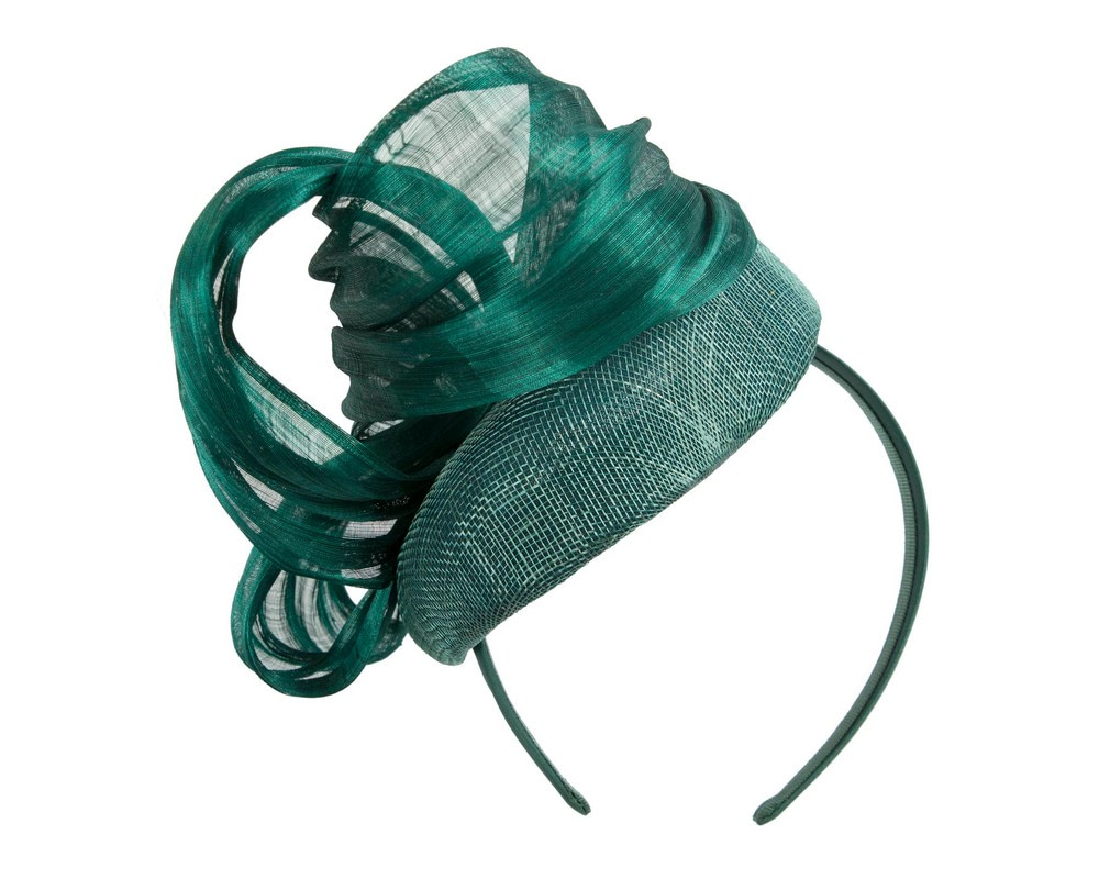 Dark green pillbox silk abaca bow by Fillies Collection - Image 6
