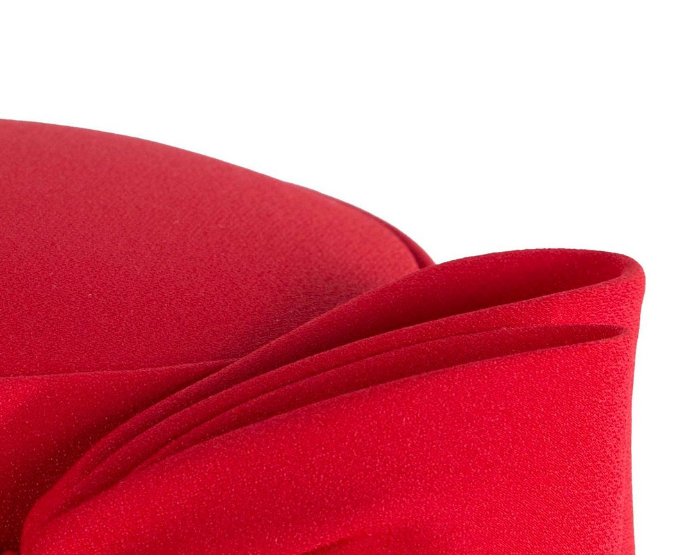 Luxury Sculpted Red Bow Pillbox by Cupids Millinery - Fascinators.com.au Luxury Sculpted Red Bow Pillbox by Cupids Millinery - Image 6