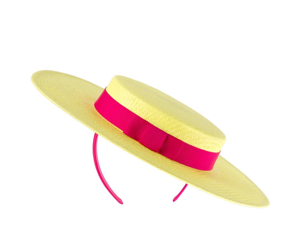 Fluro Yellow & Fuchsia Max Alexander Boater Hat - Image 6