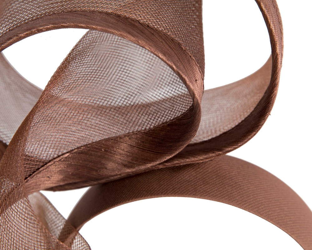 Bespoke coffee racing fascinator by Fillies Collection - Image 3