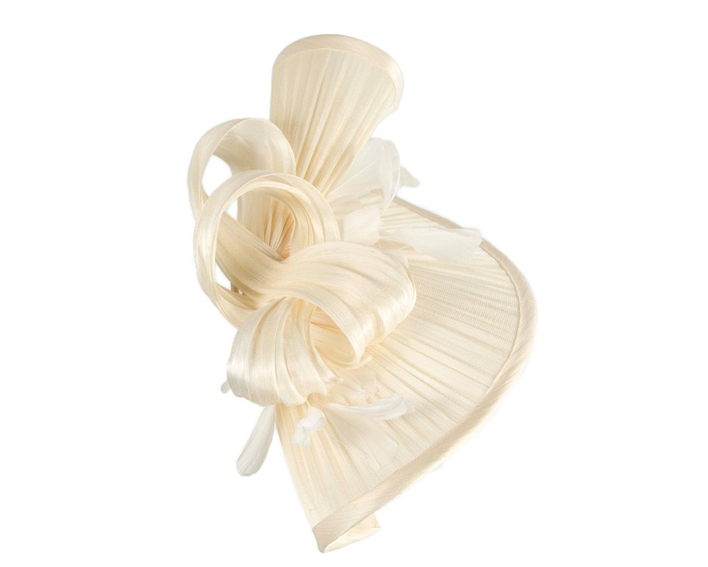 Bespoke cream Australian Made racing fascinator by Fillies Collection - Image 3