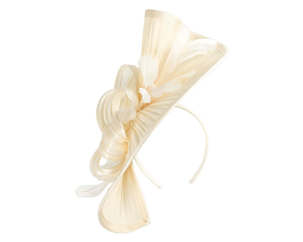 Bespoke cream Australian Made racing fascinator by Fillies Collection - Image 2