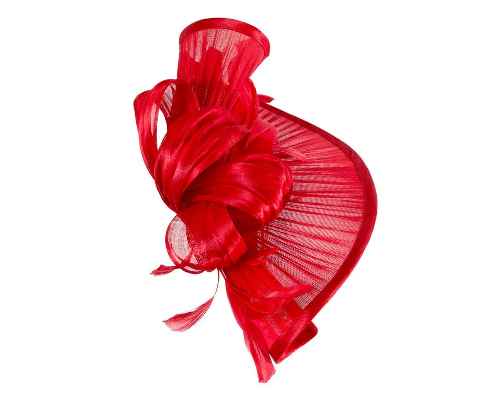 Bespoke red Australian Made racing fascinator by Fillies Collection - Image 3