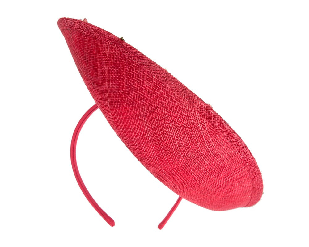 Red Floral Fascinator with Embroidered Lace by Fillies Collection - Image 6