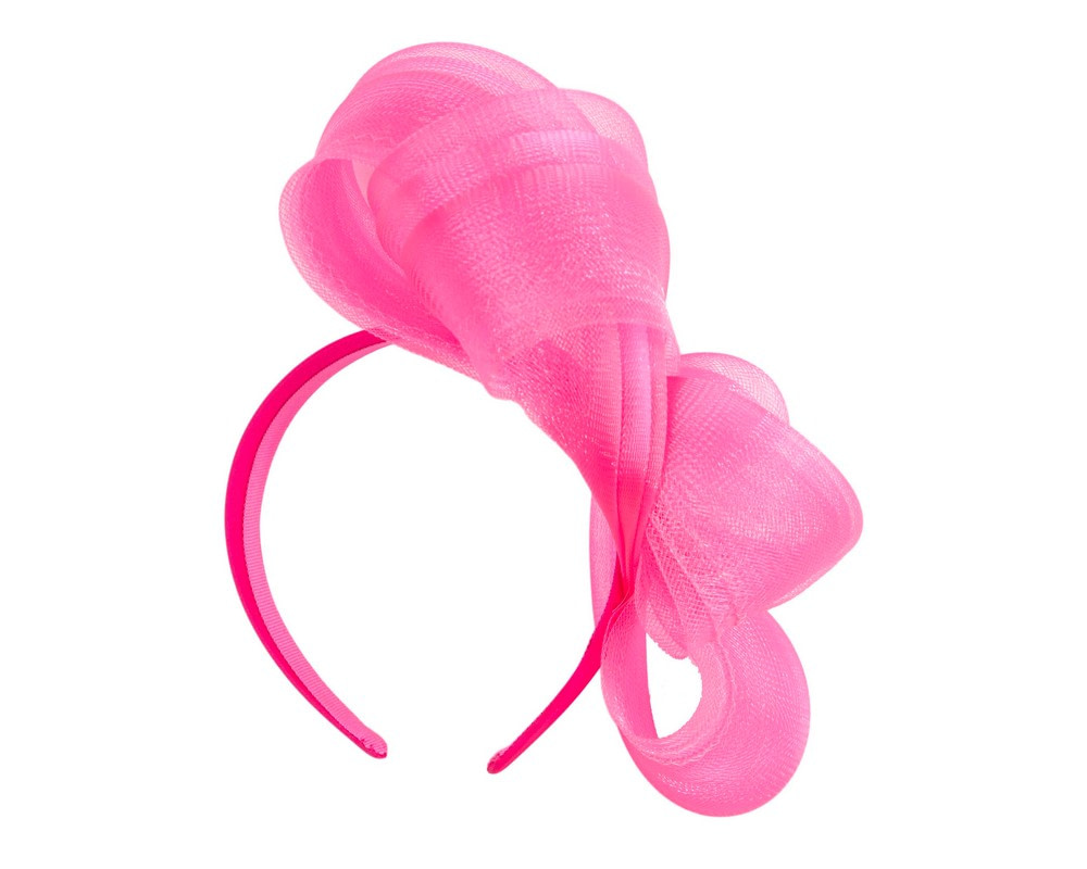 Hot Pink crinoline fascinator by Cupids Millinery - Fascinators.com.au Hot Pink crinoline fascinator by Cupids Millinery - Image 4