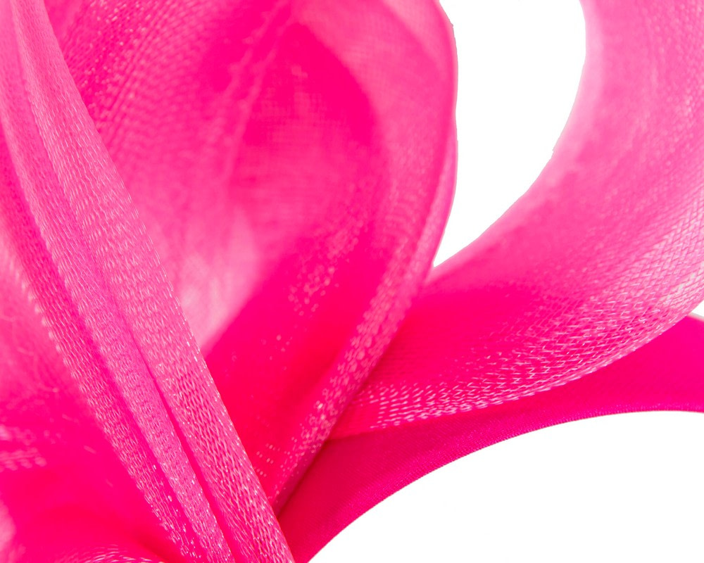 Hot Pink crinoline fascinator by Cupids Millinery - Fascinators.com.au Hot Pink crinoline fascinator by Cupids Millinery - Image 3