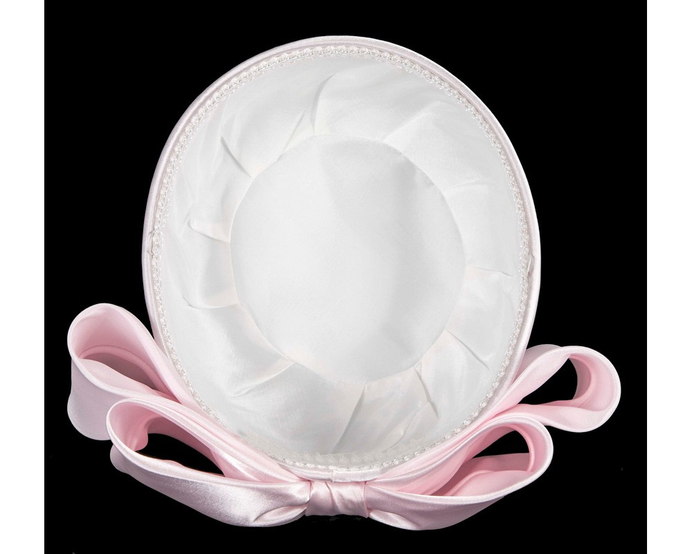 Luxury Sculpted Baby Pink Bow Pillbox by Cupids Millinery - Image 5