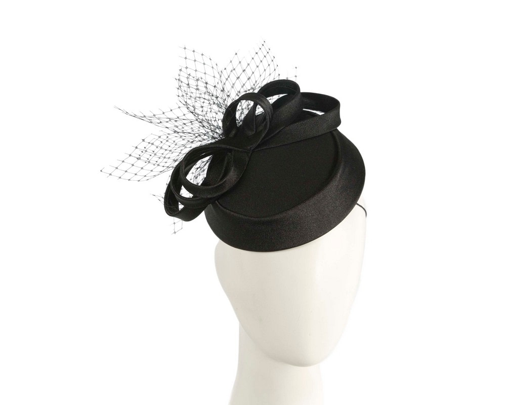 Black Custom-Made Cupids Millinery Cocktail Hat