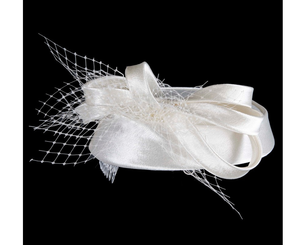 Cream Custom-Made Cupids Millinery Cocktail Hat - Image 3