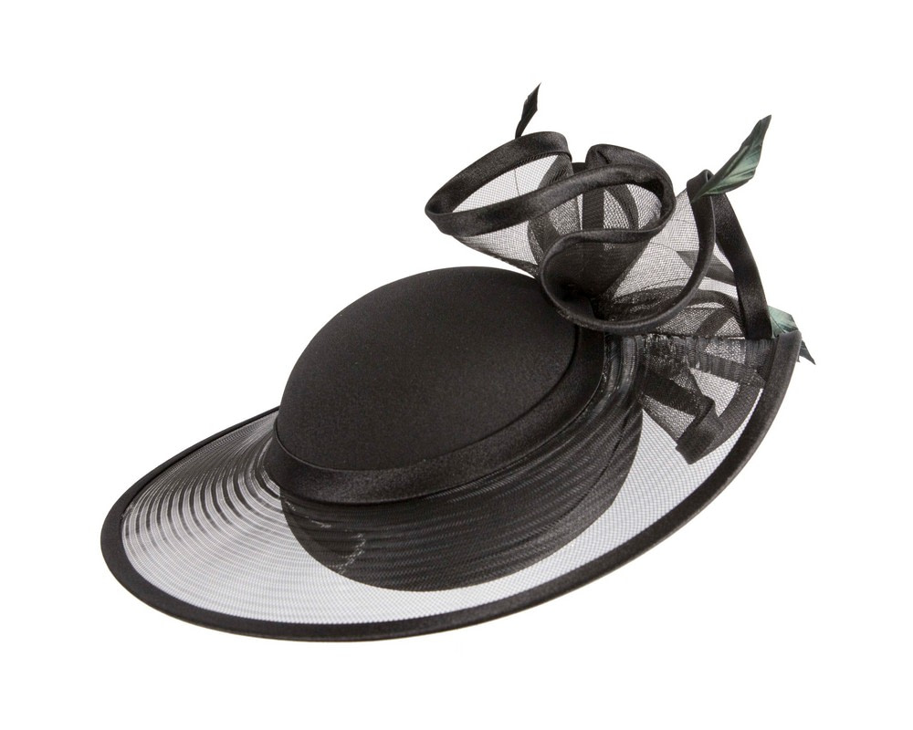 Black fashion hat custom made to order - Fascinators.com.au Black fashion hat custom made to order - Image 3