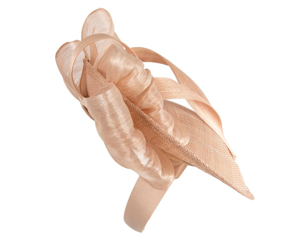 Nude plate fascinator with bow by Fillies Collection - Fascinators.com.au Nude plate fascinator with bow by Fillies Collection - Image 3