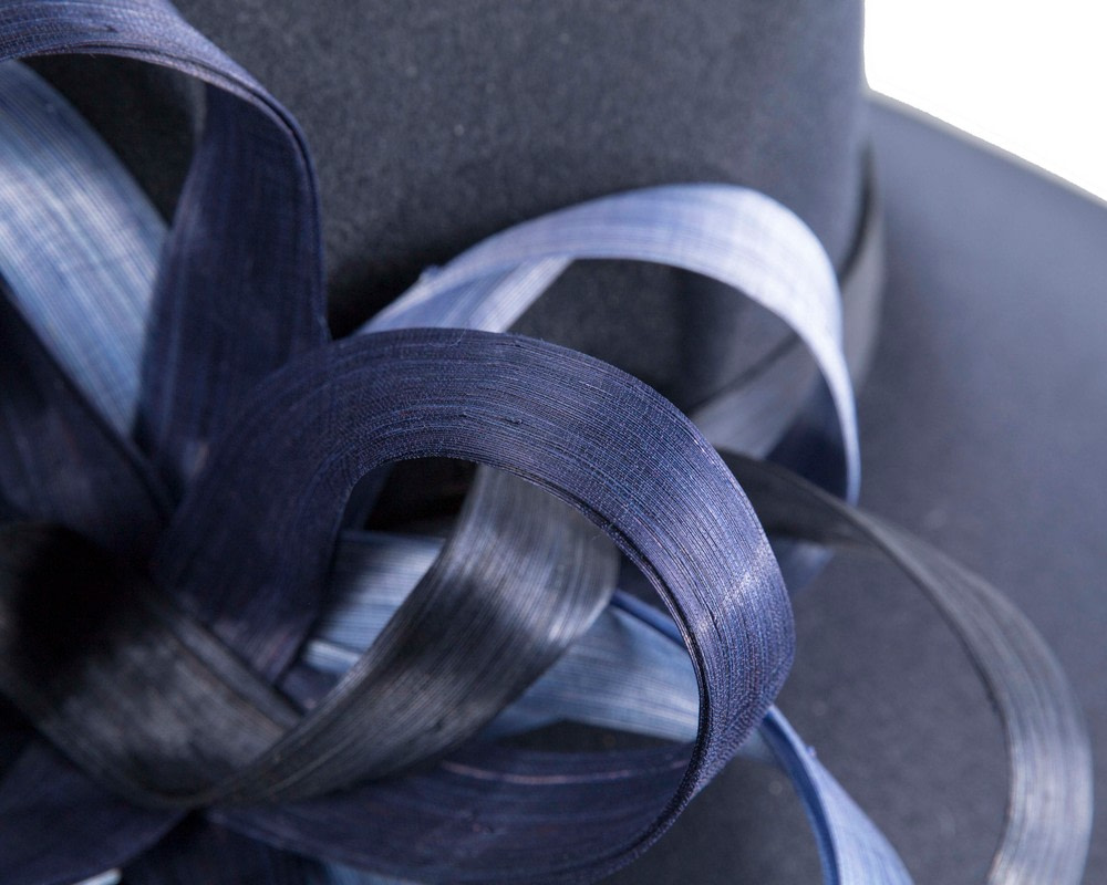 Wide Brim Navy Ladies Winter Hat by Fillies Collection - Fascinators.com.au Wide Brim Navy Ladies Winter Hat by Fillies Collection - Image 5