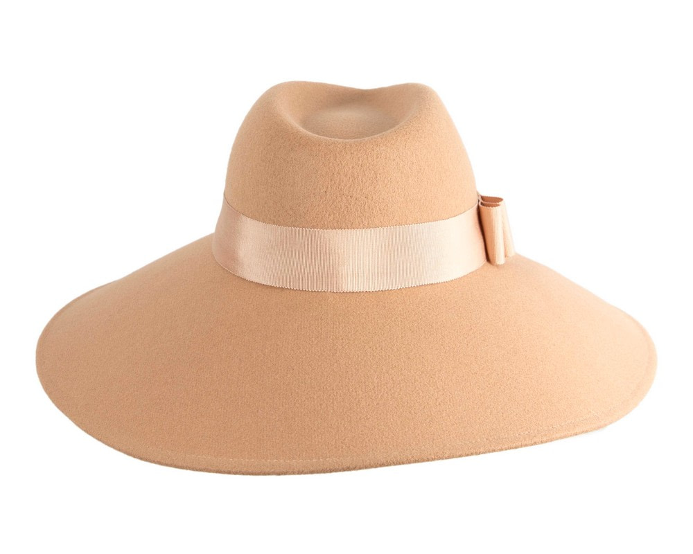 Max Alexander Beige Wide Brim Felt Hat - Fascinators.com.au Max Alexander Beige Wide Brim Felt Hat - Image 6