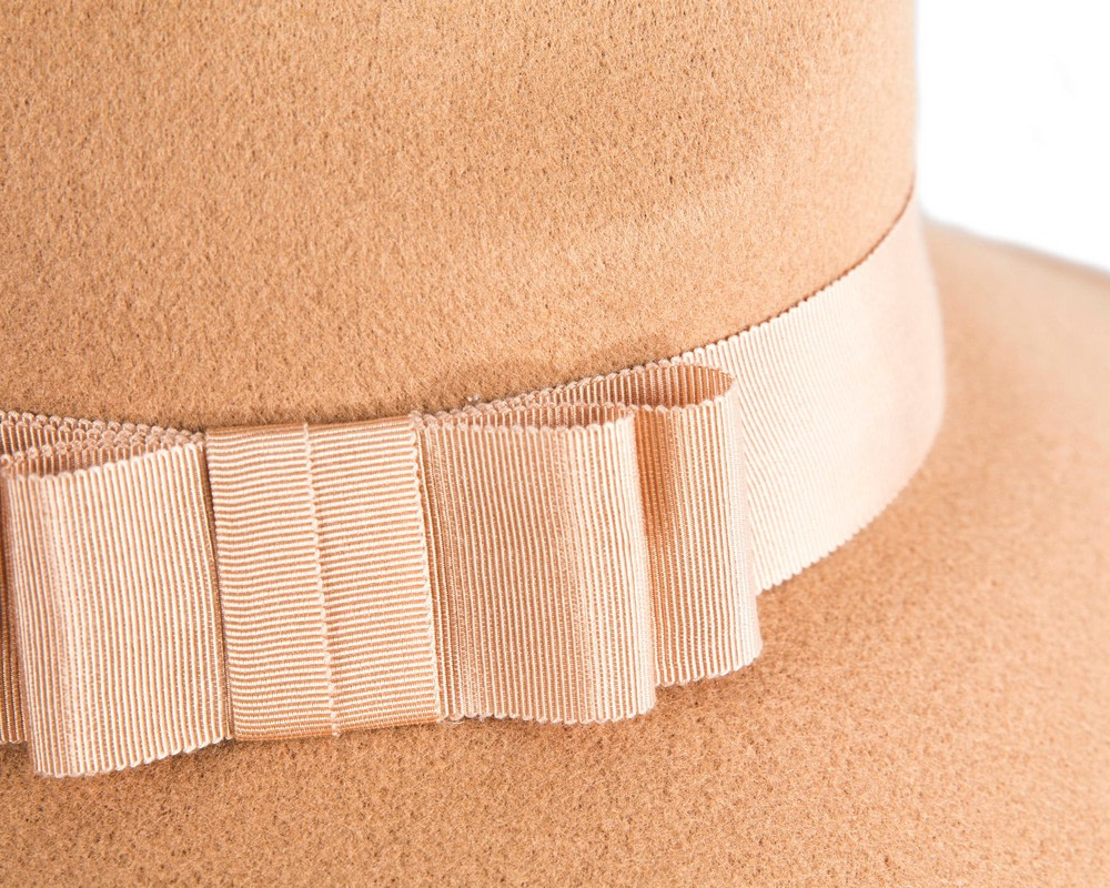 Max Alexander Beige Wide Brim Felt Hat - Fascinators.com.au Max Alexander Beige Wide Brim Felt Hat - Image 5