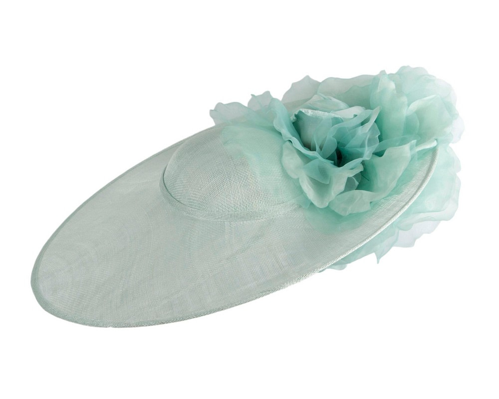 Large aqua racing hatinator by Fillies Collection - Fascinators.com.au Large aqua racing hatinator by Fillies Collection - Image 6