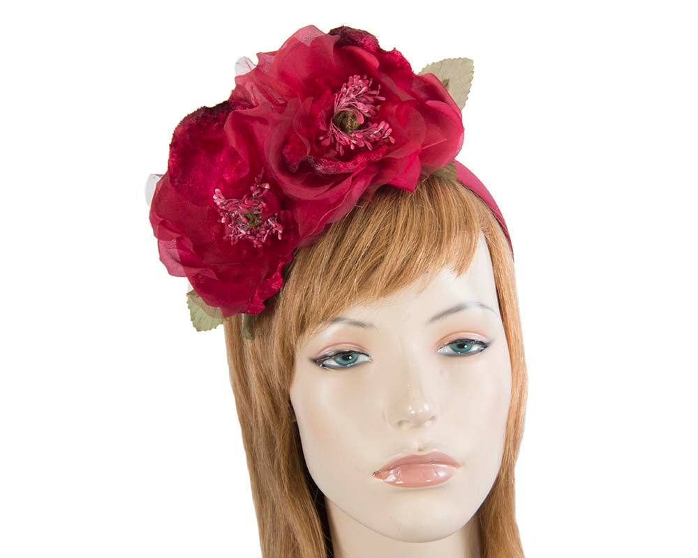 Wine flowers on headband