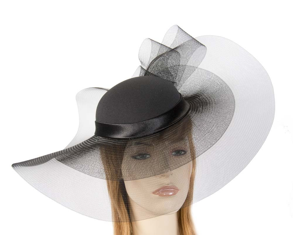 Black fashion hat for Melbourne Cup races & special occasions S152