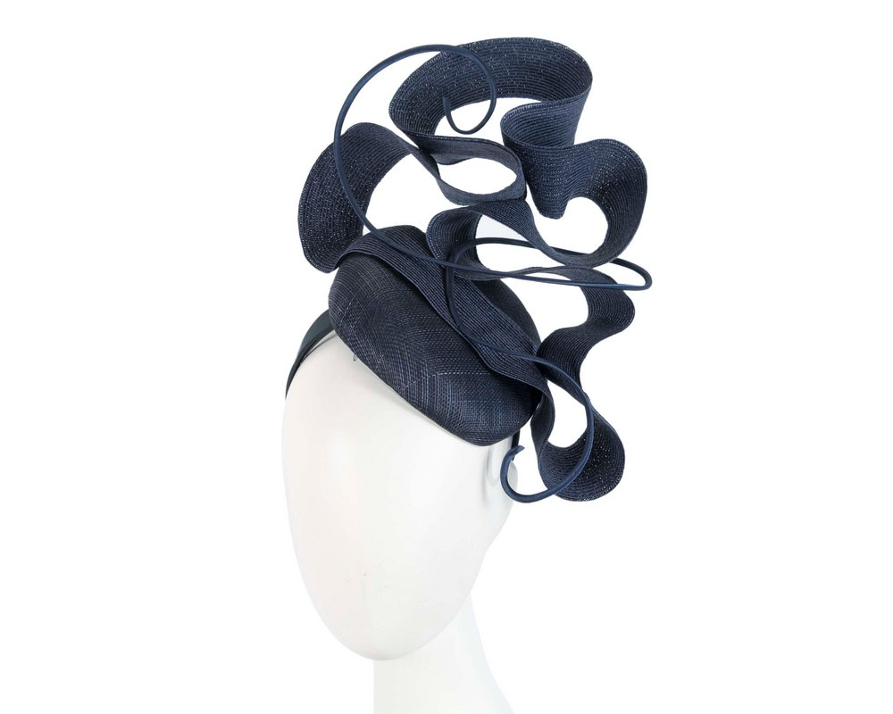 Designers navy Australian Made racing fascinator by Fillies Collection