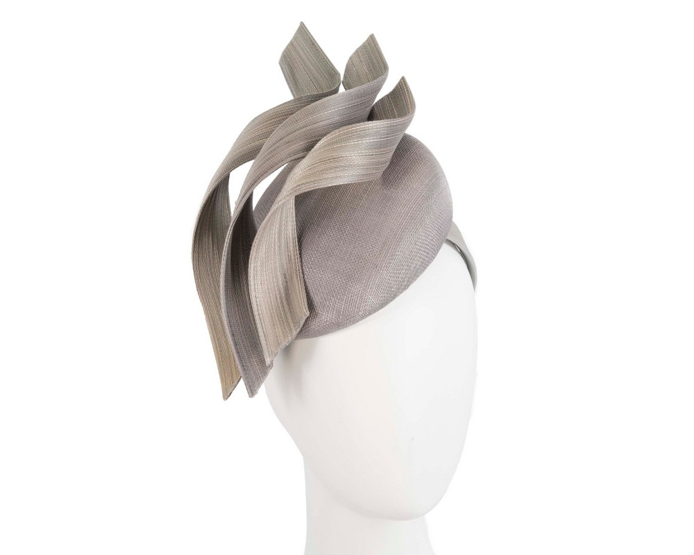 Designers silver pillbox racing fascinator by Fillies Collection