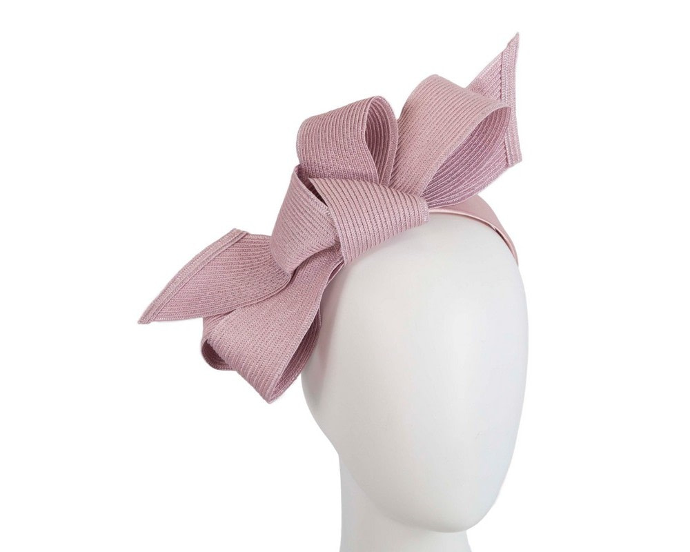 Dusty pink bow fascinator by Max Alexander