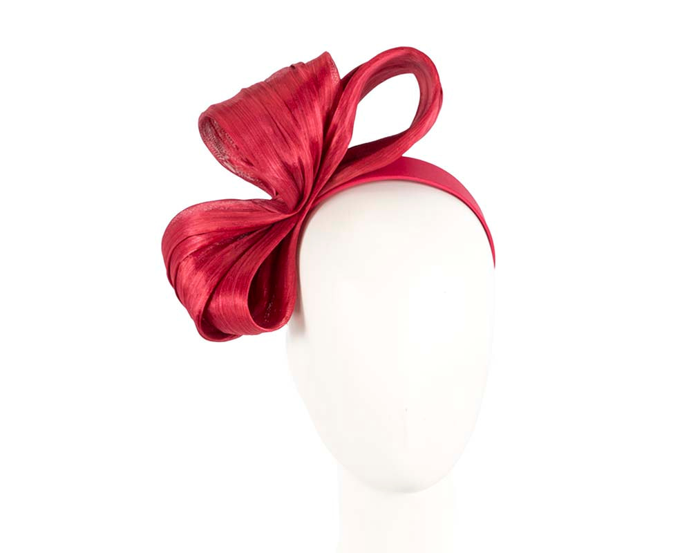Large red bow racing fascinator by Fillies Collection