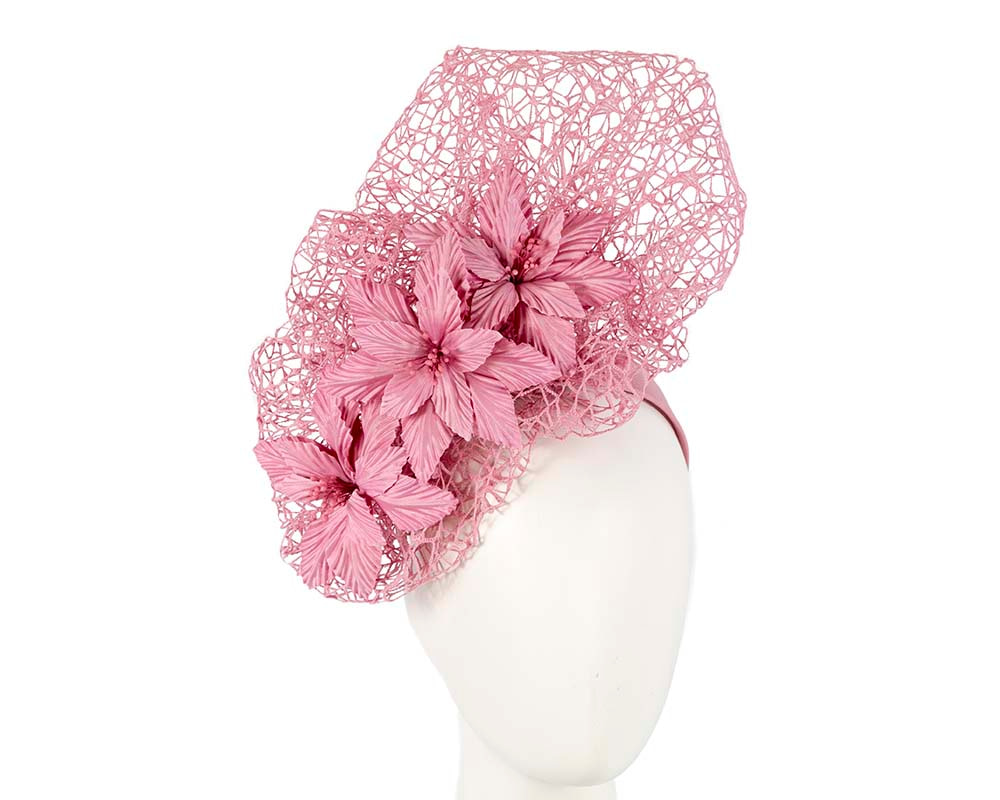 Dusty Pink designers racing fascinator by Fillies Collection